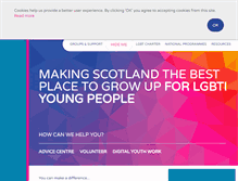 Tablet Screenshot of lgbtyouth.org.uk
